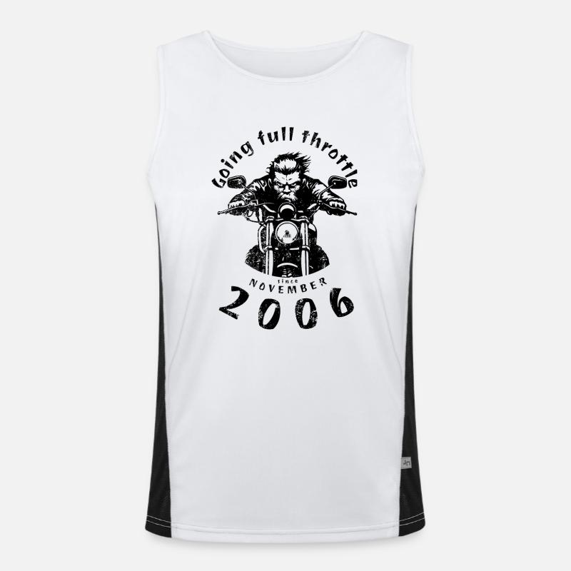 18. Geburtstag: Going full throttle since 11/2006 Men's Functional Contrast Tank Top 