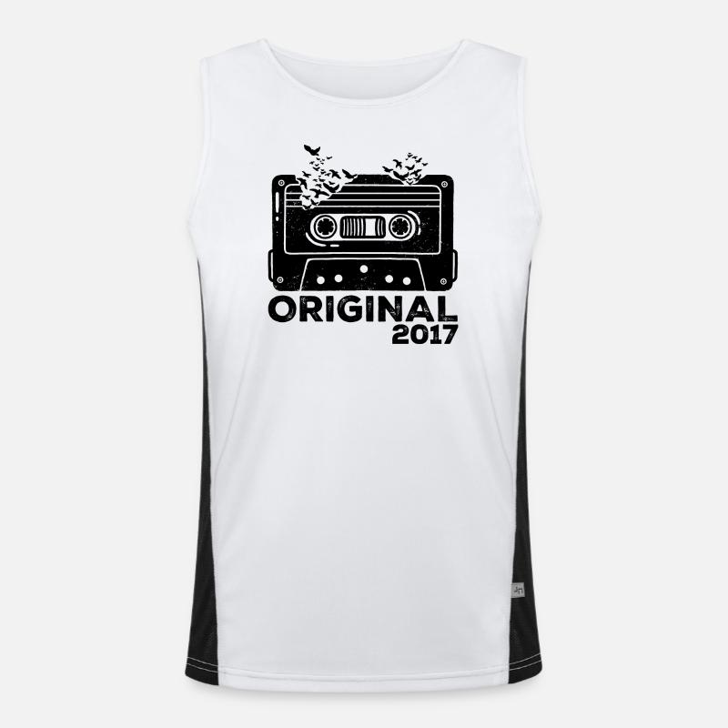 Année de naissance 2017 Cassette 2017 Anniversaire 2017 Débardeur respirant contrasté Homme 