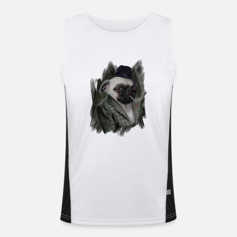 mops Funktionelles Kontrast-Tank Top für Männer 
