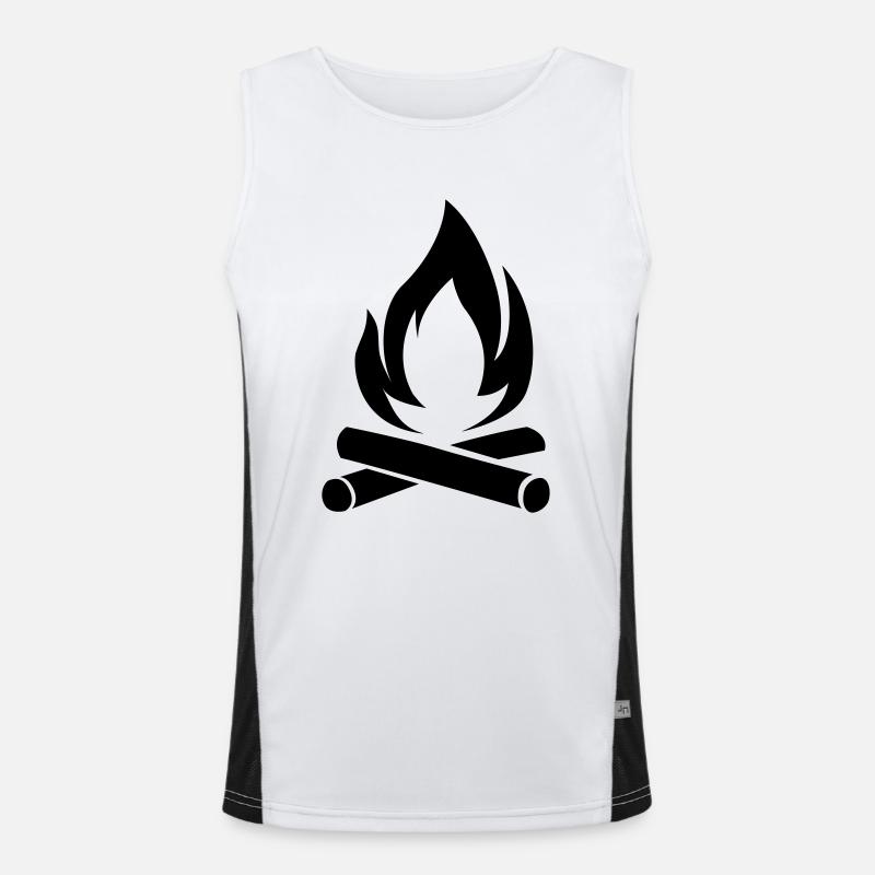 Campfire - Men's Functional Contrast Tank Top  - white/black