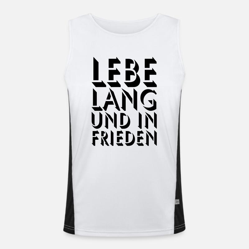 LEBE LANG Funktionelles Kontrast-Tank Top für Männer 
