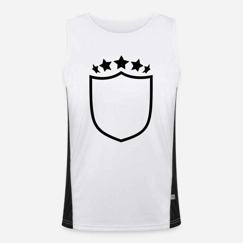 Wappen Sterne leer Vorlage Schild Abzeichen Logo Funktionelles Kontrast-Tank Top für Männer 