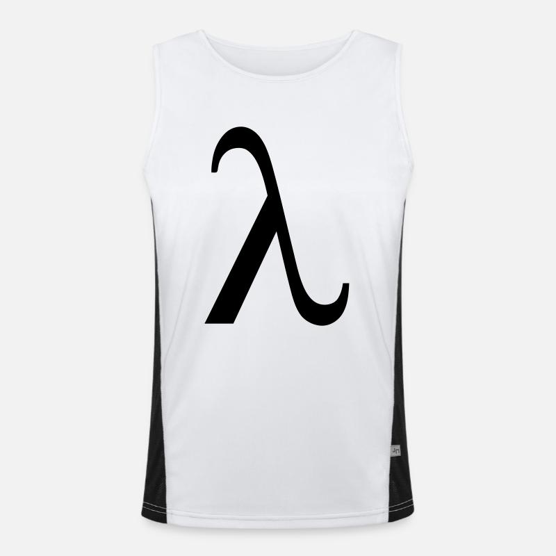 Lambda - Men's Functional Contrast Tank Top  - white/black