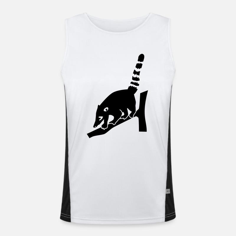 Nasenbär Funktionelles Kontrast-Tank Top für Männer 