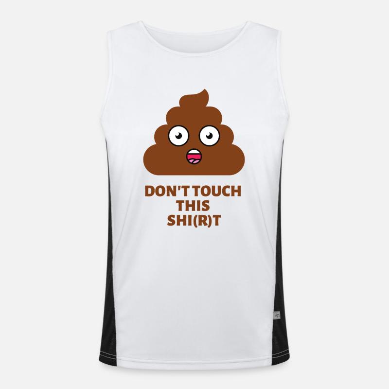 poo shit Men's Functional Contrast Tank Top 