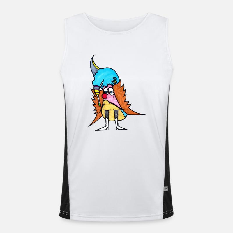 Clown Funktionelles Kontrast-Tank Top für Männer 