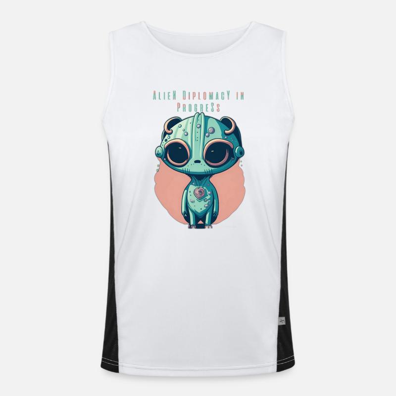 Alien Diplomacy in Progress Men's Functional Contrast Tank Top 