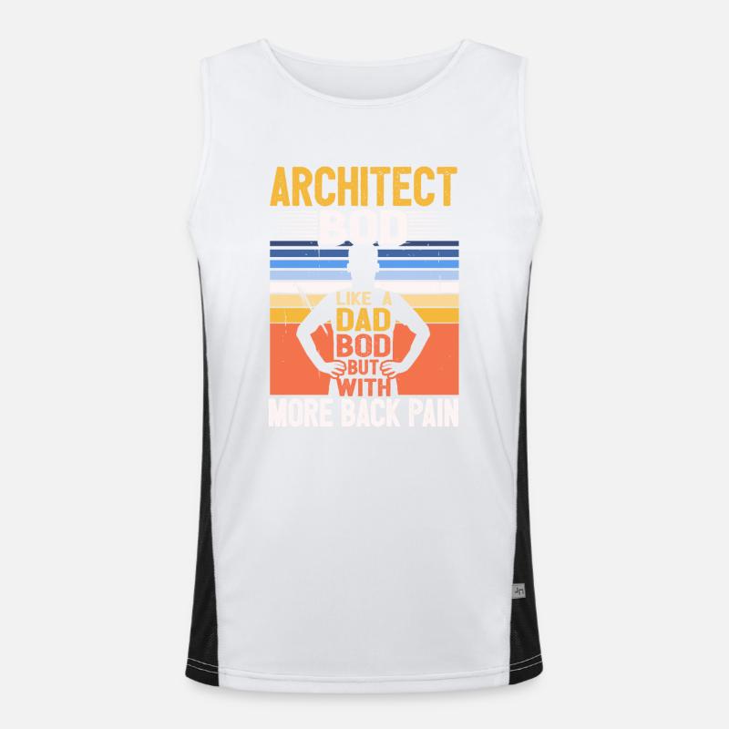 Architecte Bod Like A Dad Bod Dessinateur Drôle Débardeur respirant contrasté Homme 