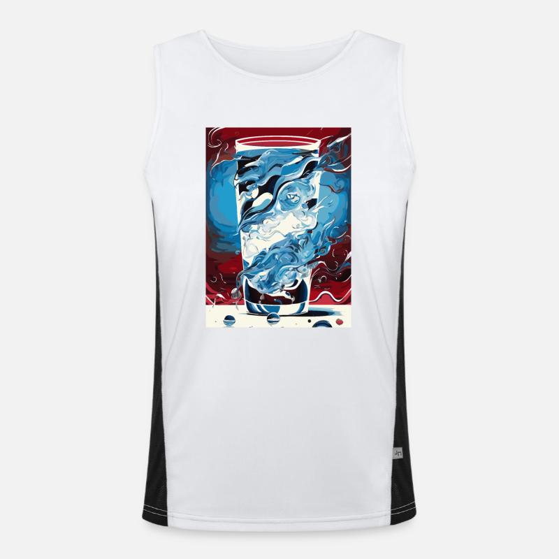 Fumer de l’eau (collection d’œuvres d’art) Débardeur respirant contrasté Homme 