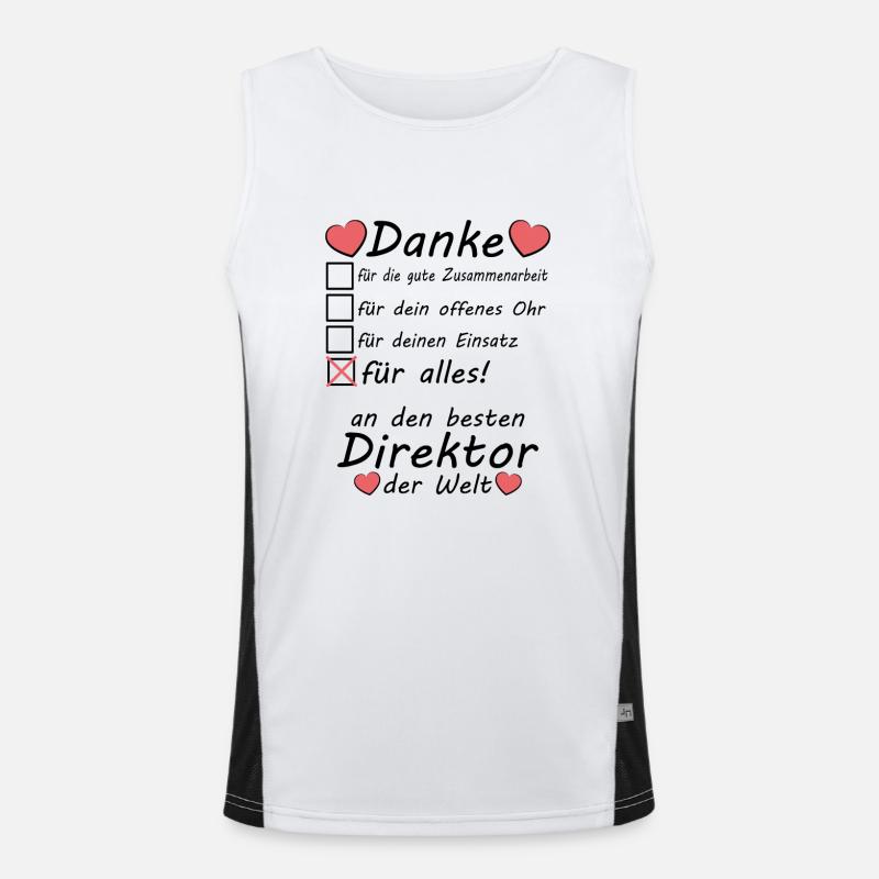 Beste Direktor Schule Danke Abschiedsgeschenk Funktionelles Kontrast-Tank Top für Männer 