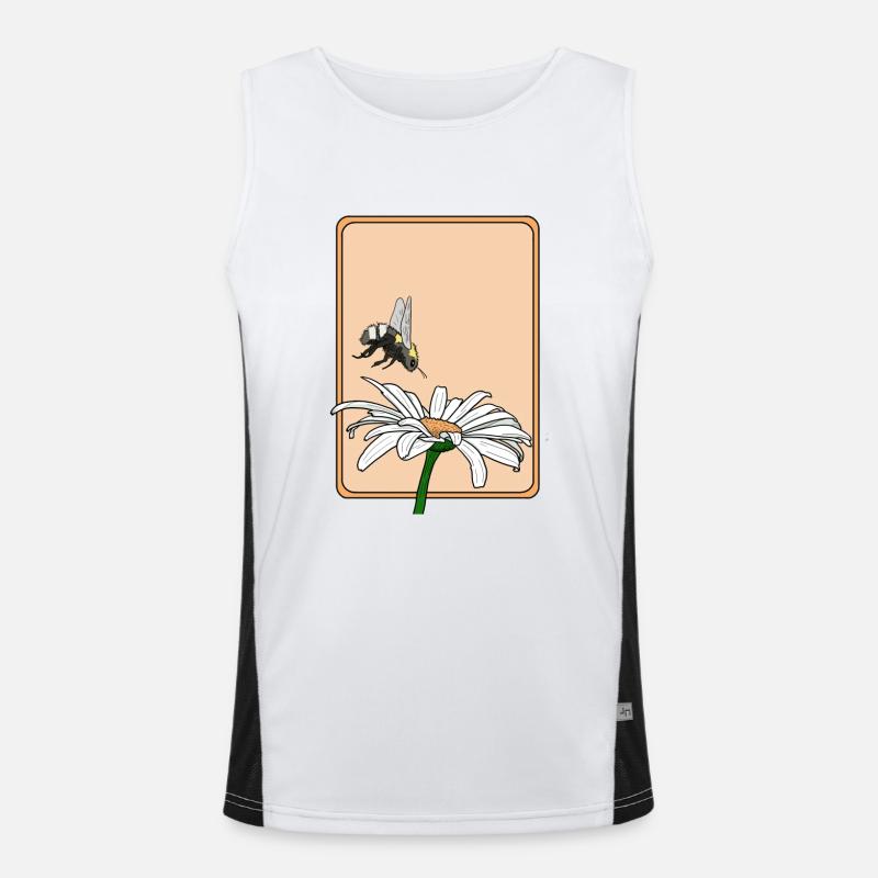 Gänseblümchen und Hummel Funktionelles Kontrast-Tank Top für Männer 