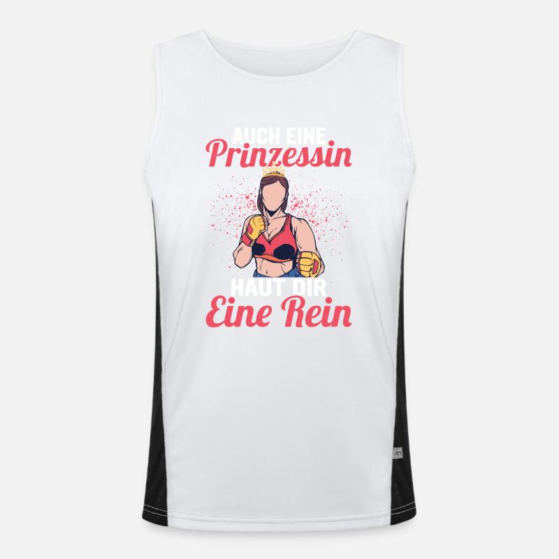 Even a princess punches you in the face. Boxer Box Men's Functional Contrast Tank Top 