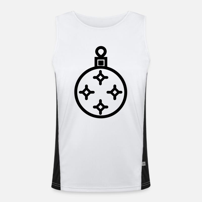 Weihnachtskugel Funktionelles Kontrast-Tank Top für Männer 