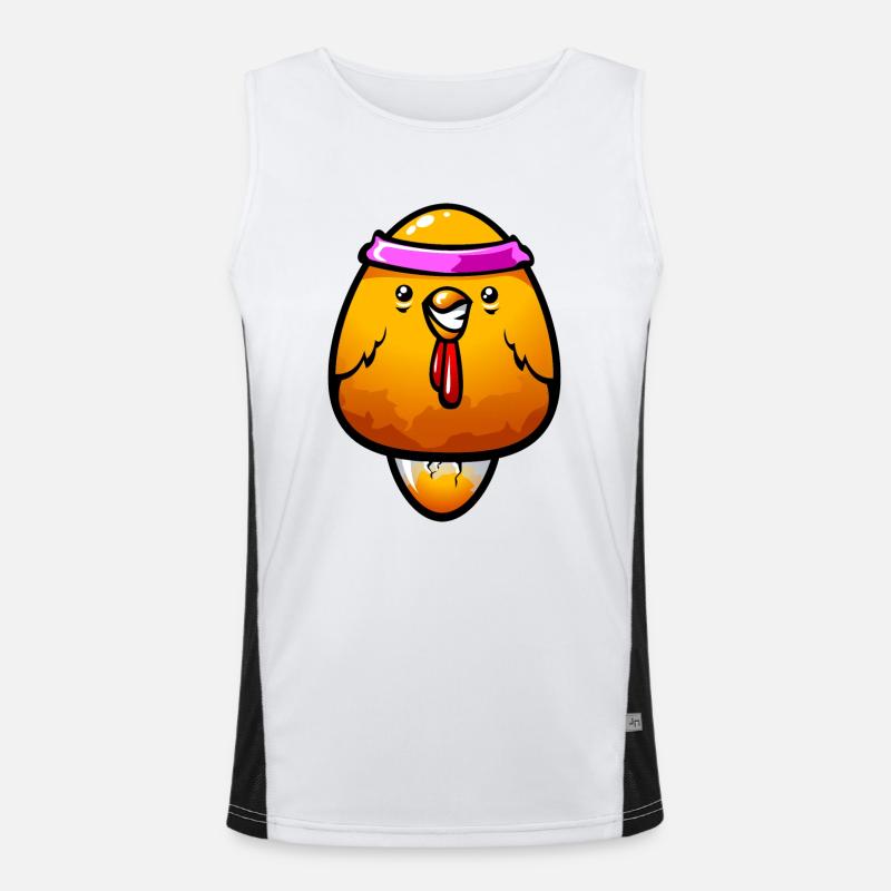 Samurai Chick - Men's Functional Contrast Tank Top  - white/black