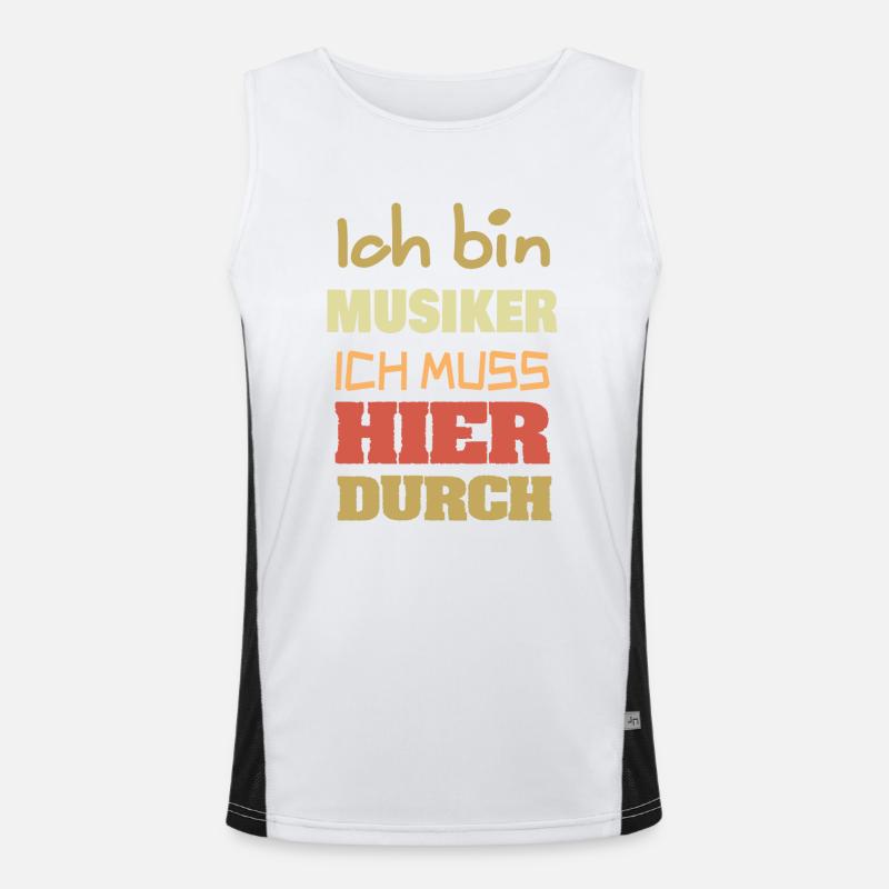 Musiker als Beruf Funktionelles Kontrast-Tank Top für Männer 