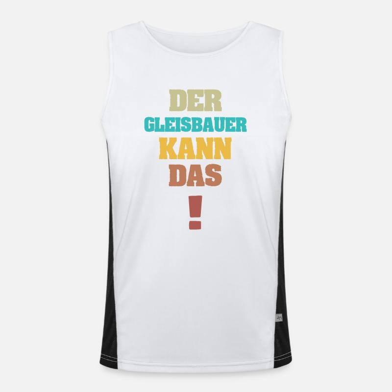 Gleisbauer als Lustig Funktionelles Kontrast-Tank Top für Männer 