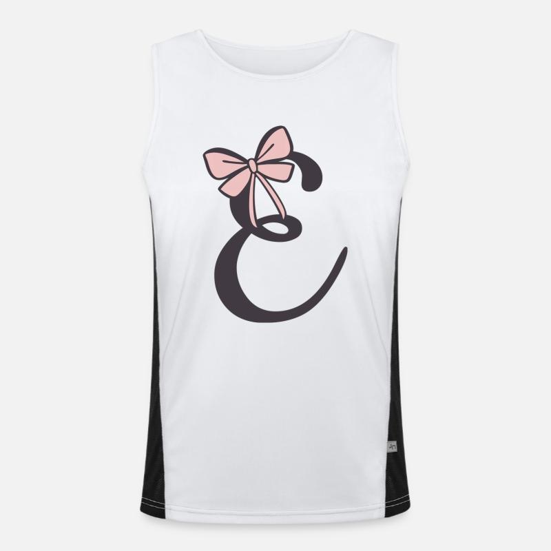 Anfangsbuchstabe E Schleifchen Funktionelles Kontrast-Tank Top für Männer 