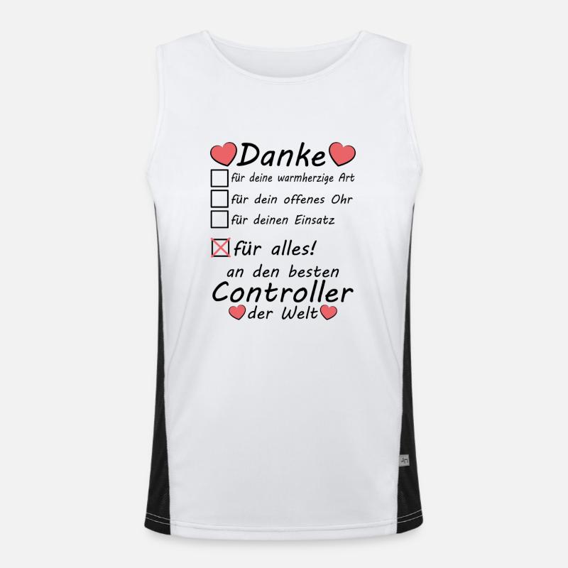 Controller Beruf Abschiedsgeschenk Danke sagen Funktionelles Kontrast-Tank Top für Männer 