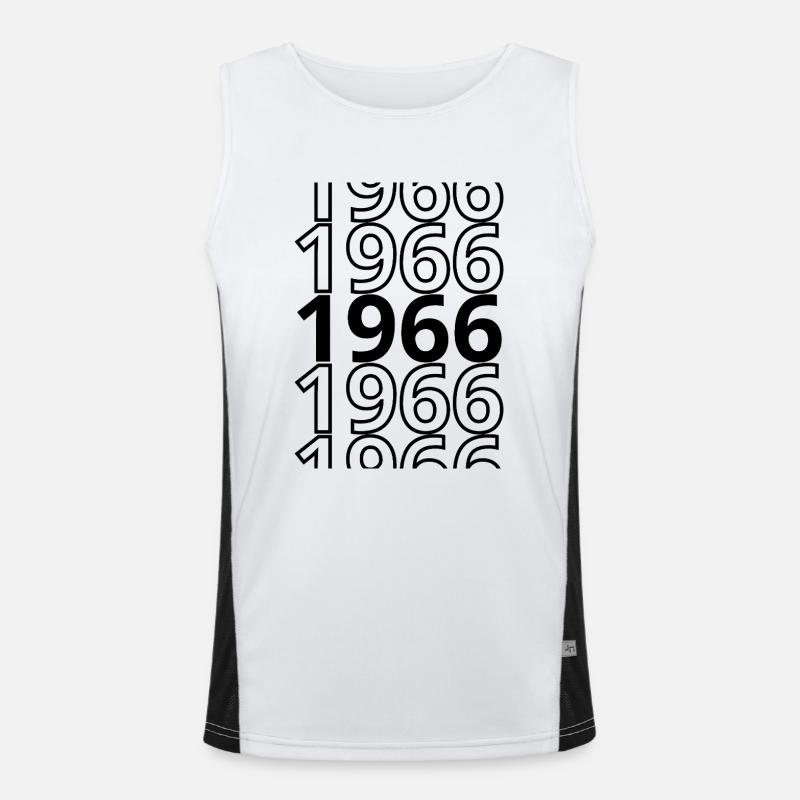 1966 1966 1966 - Men's Functional Contrast Tank Top - white/black