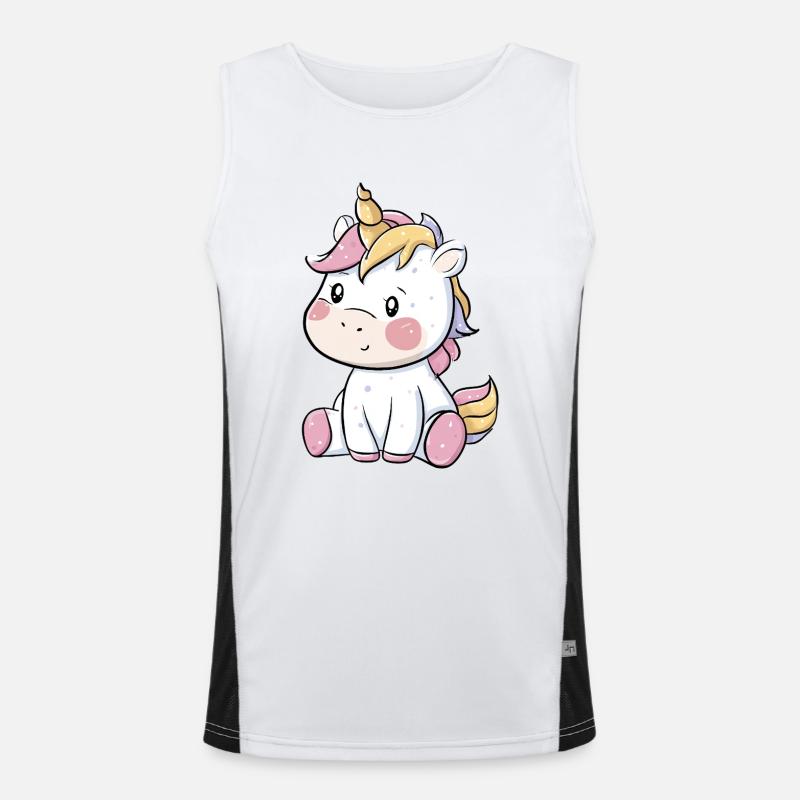 Mignon bébé licorne Débardeur respirant contrasté Homme 