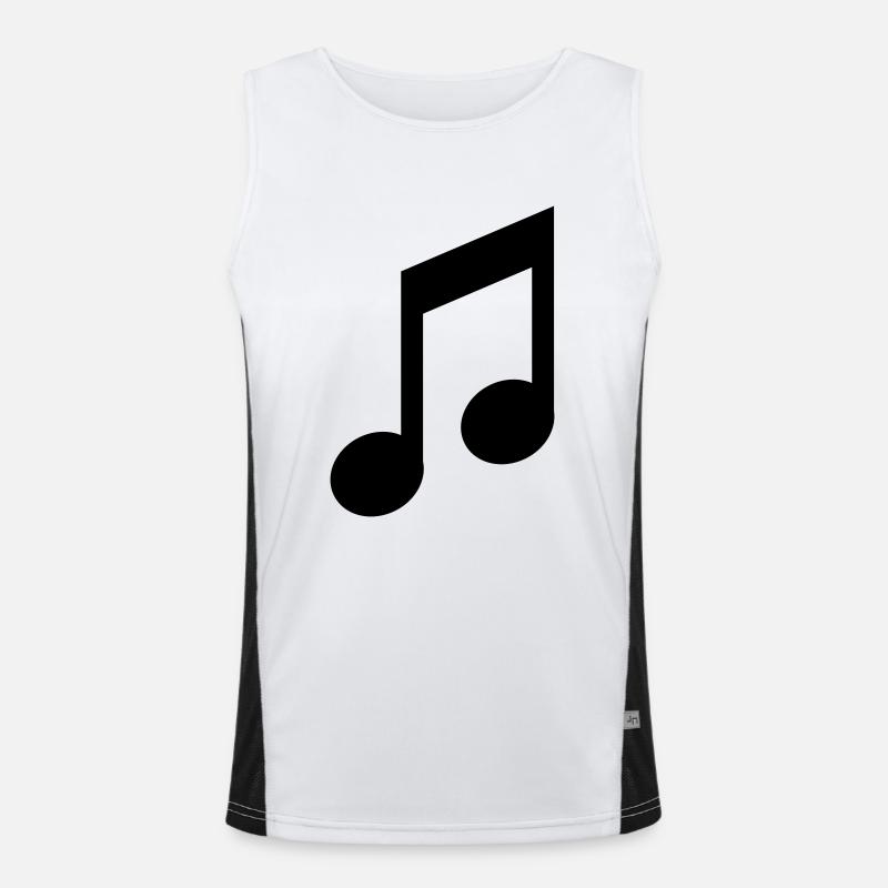 Note - Men's Functional Contrast Tank Top  - white/black