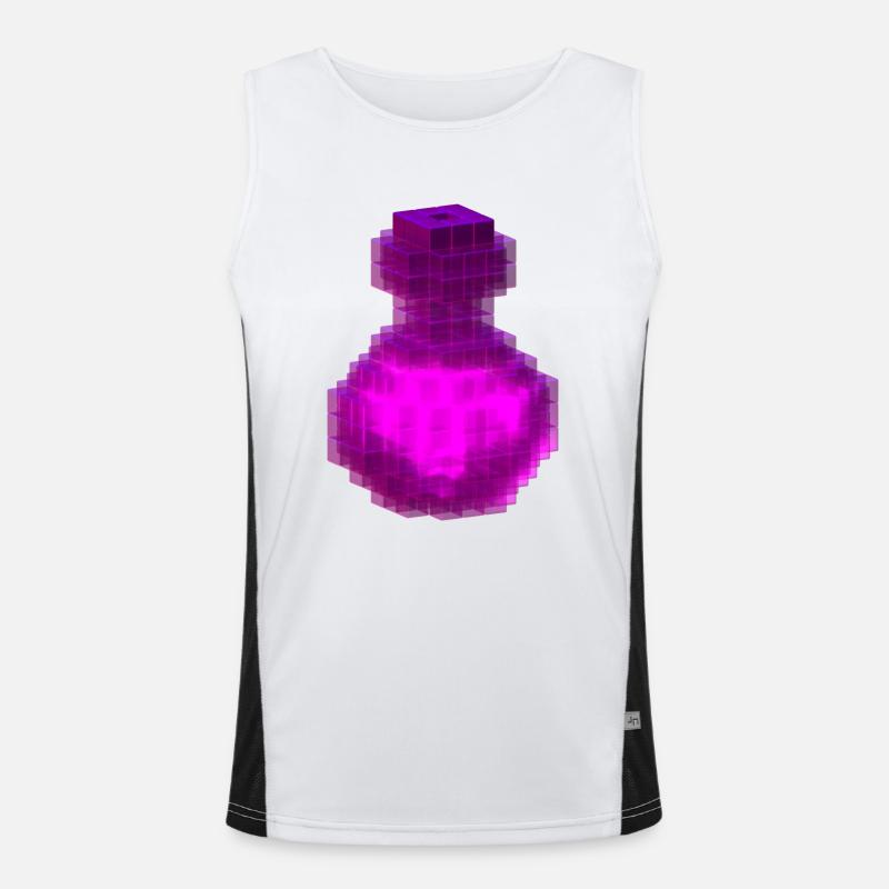 Pink Magic T Shirt Gothic Witch Cube Potion Bouteille Débardeur respirant contrasté Homme 