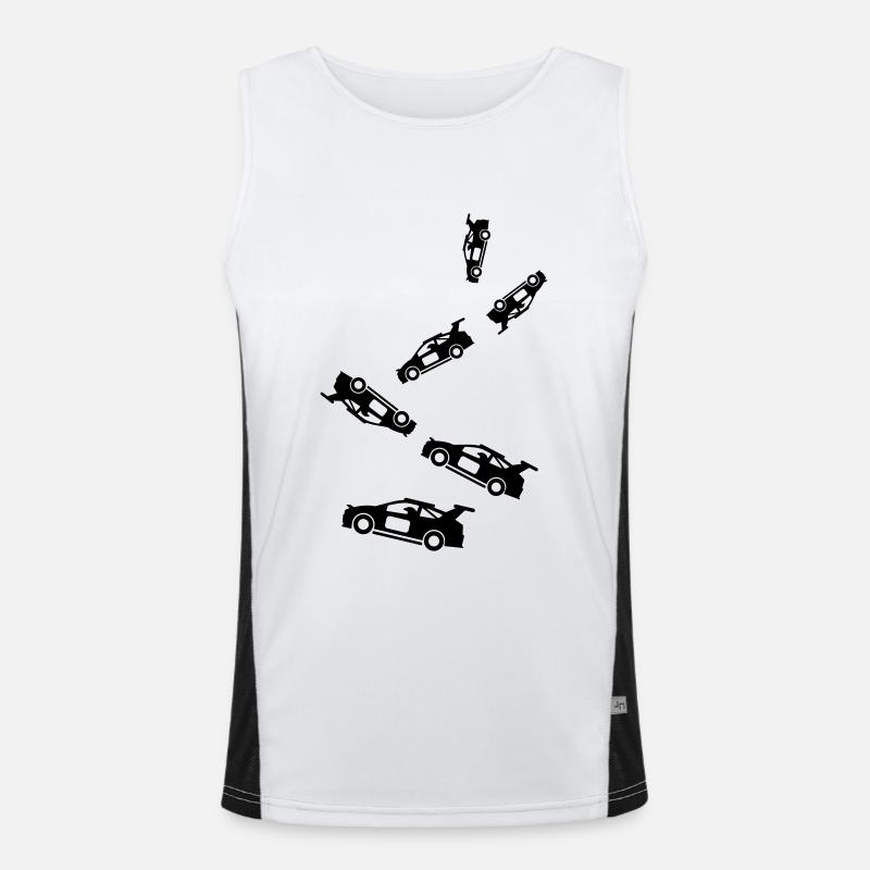 Car racer Men's Functional Contrast Tank Top 