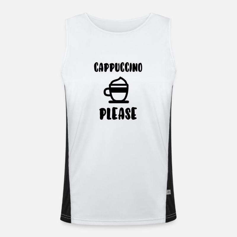 Cappuccino bitte Funktionelles Kontrast-Tank Top für Männer 