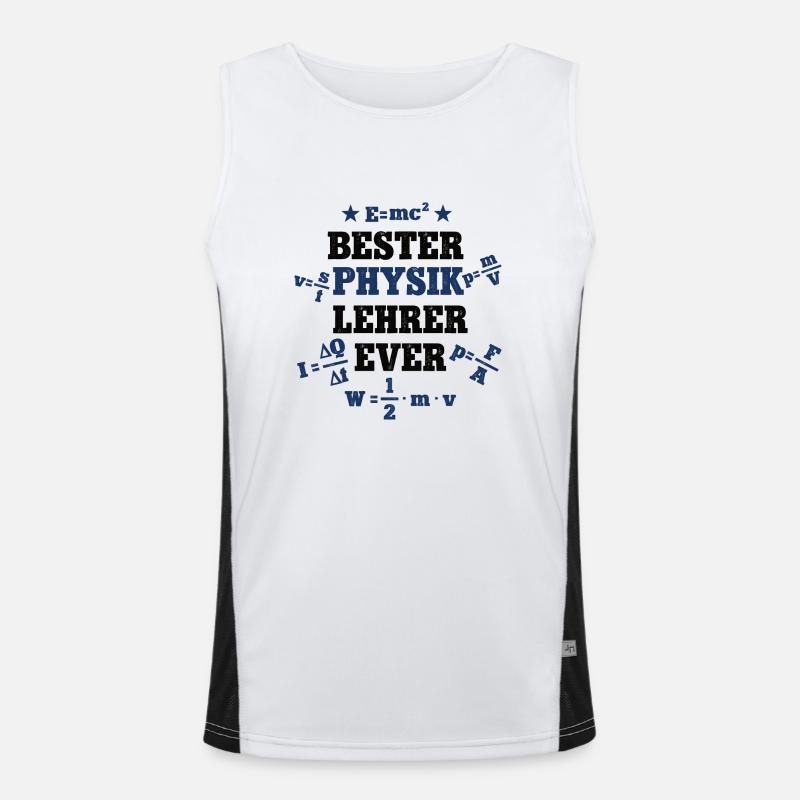 Bester Physik Lehrer Schule Physiklehrer Professor Funktionelles Kontrast-Tank Top für Männer 