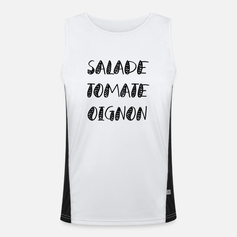 Salade tomate oignon Débardeur respirant contrasté Homme 