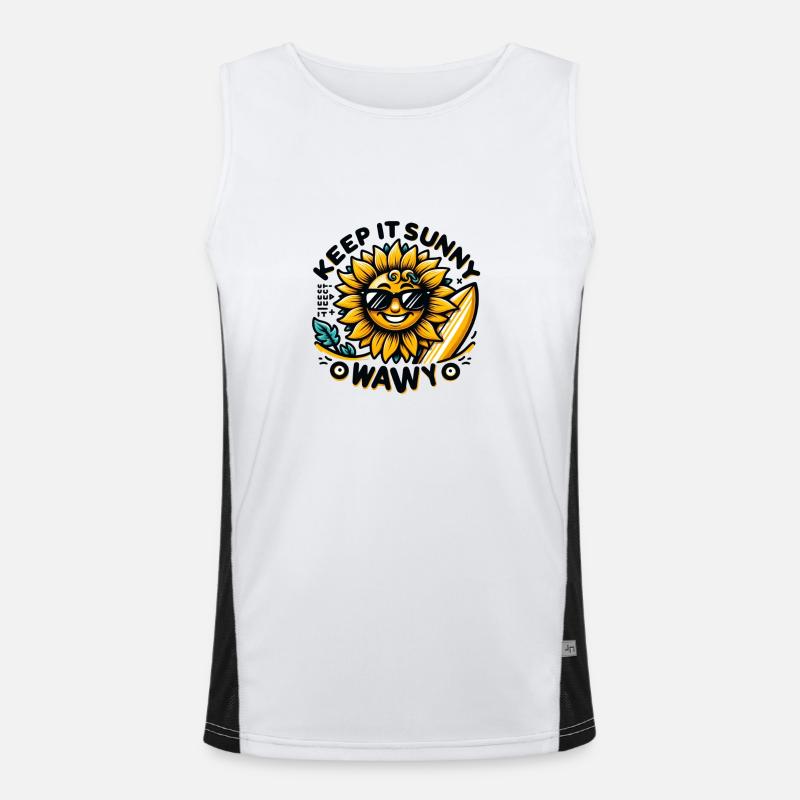 Keep it Sunny Funktionelles Kontrast-Tank Top für Männer 