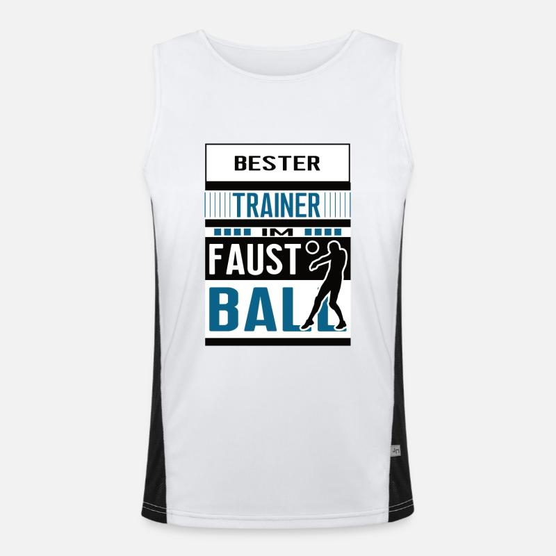 Faustball Trainer Bester Faustballtrainer Team Funktionelles Kontrast-Tank Top für Männer 