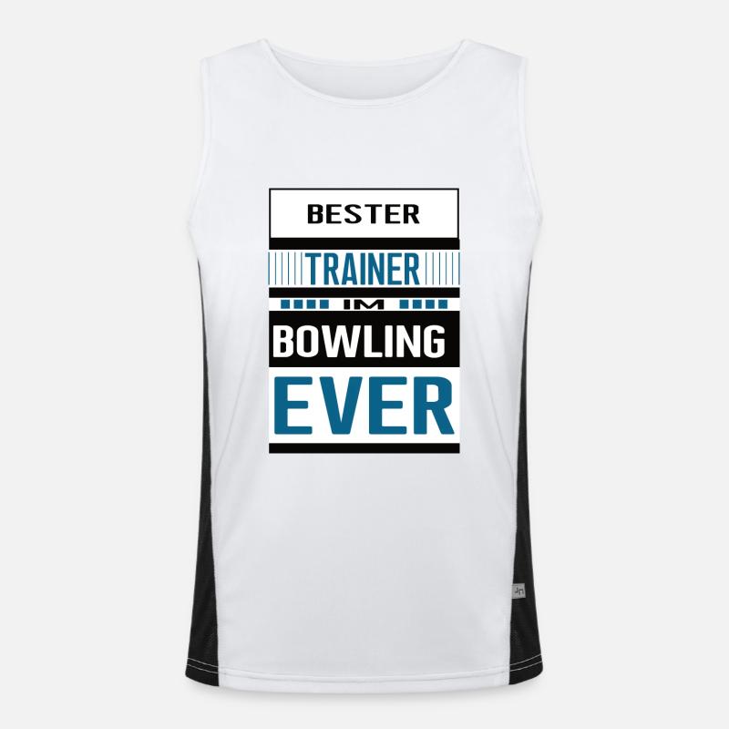 Bowling Trainer Bester Bowlingtrainer Coach Funktionelles Kontrast-Tank Top für Männer 