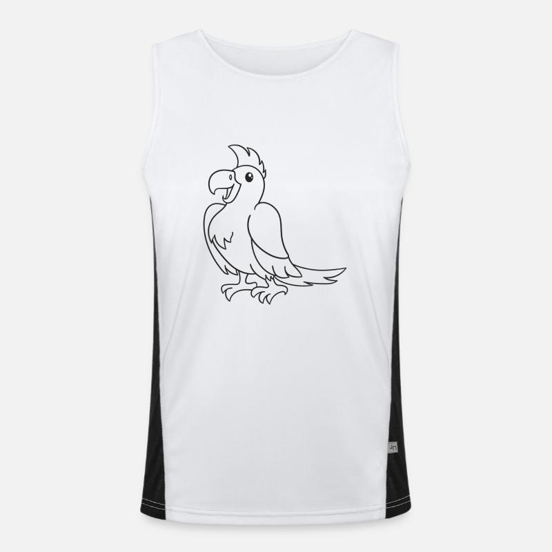 Parrot, bird, gift, gift idea Men's Functional Contrast Tank Top 