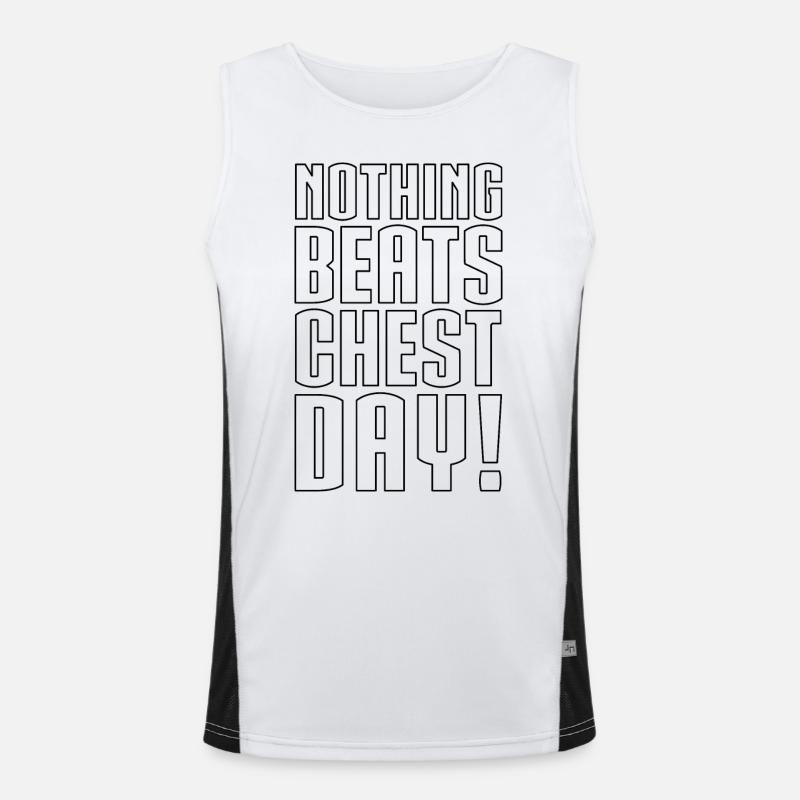 Brusttag Bodybuilding Front Funktionelles Kontrast-Tank Top für Männer 