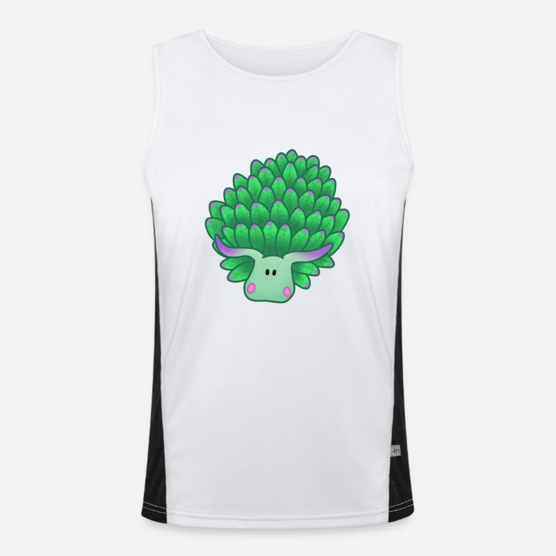 Blattschaf Funktionelles Kontrast-Tank Top für Männer 