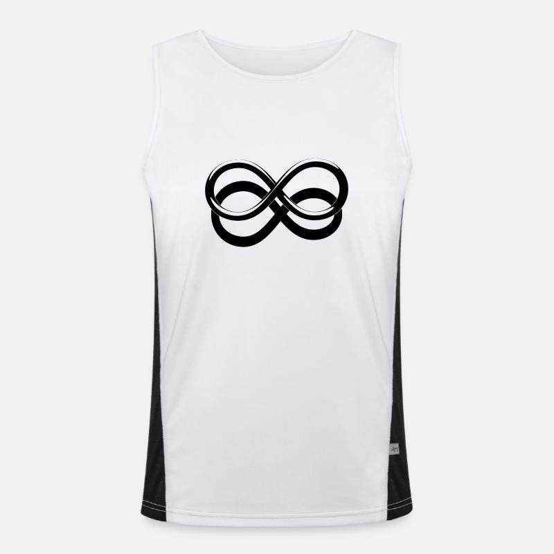 Infinite icon with drop shadow Men's Functional Contrast Tank Top 