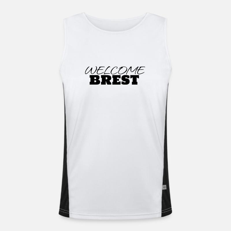 WILLKOMMEN BREST Funktionelles Kontrast-Tank Top für Männer 