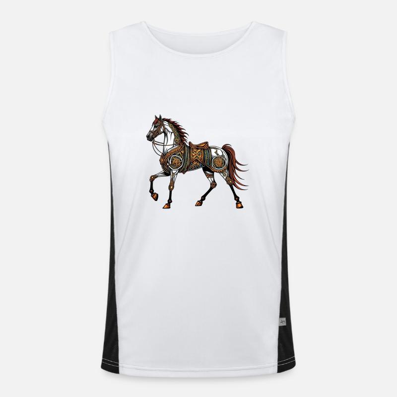 Cheval steampunk Débardeur respirant contrasté Homme 