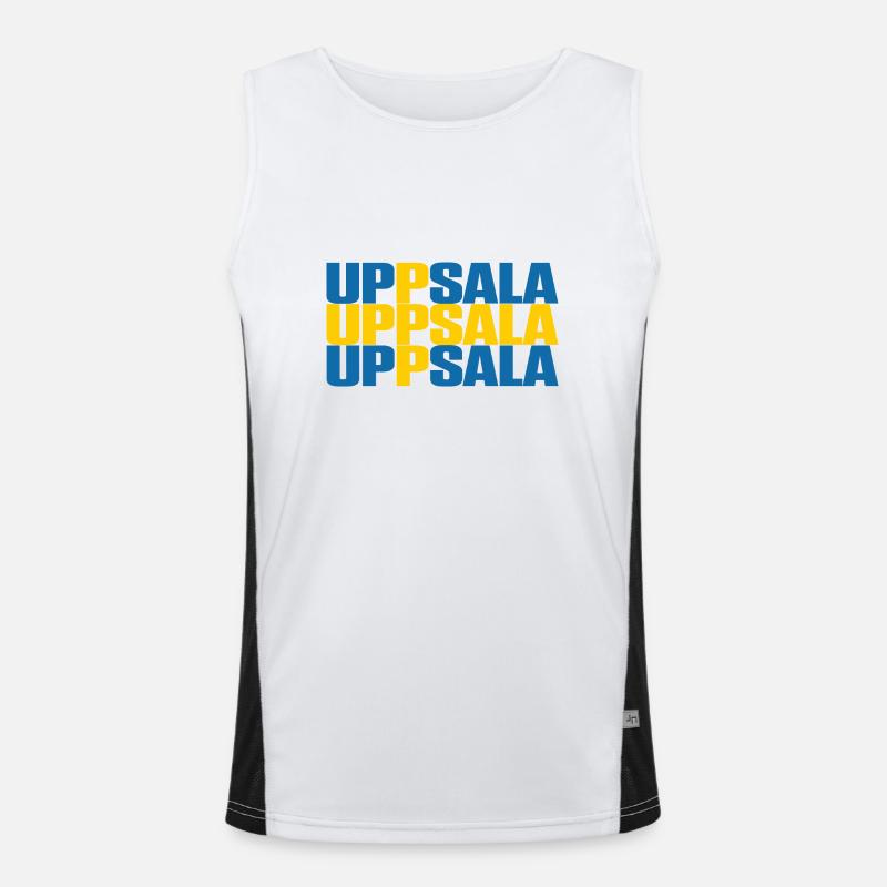 Uppsala Suède Drapeau Débardeur respirant contrasté Homme 