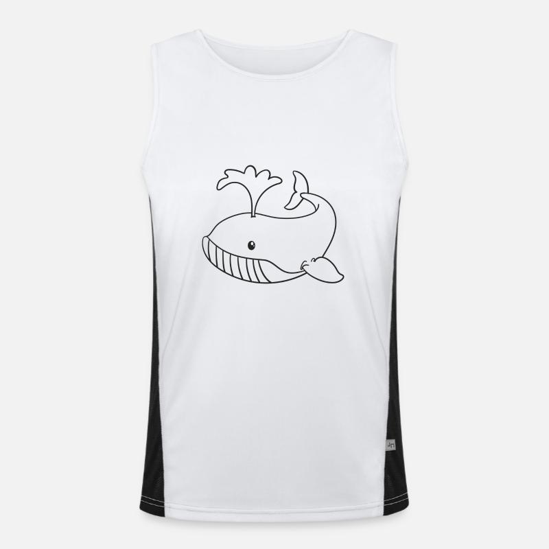 Wal, Wale, Geschenk, Geschenkidee Funktionelles Kontrast-Tank Top für Männer 