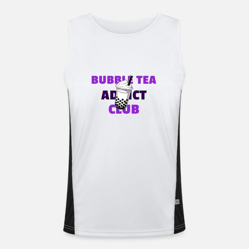 Bubble Tea Addict Club Fun Bubble Tea Design Men's Functional Contrast Tank Top 