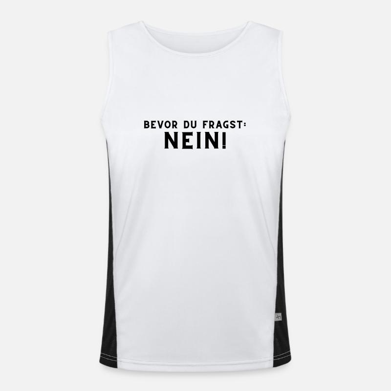 Bevor du fragst: Nein! Funktionelles Kontrast-Tank Top für Männer 