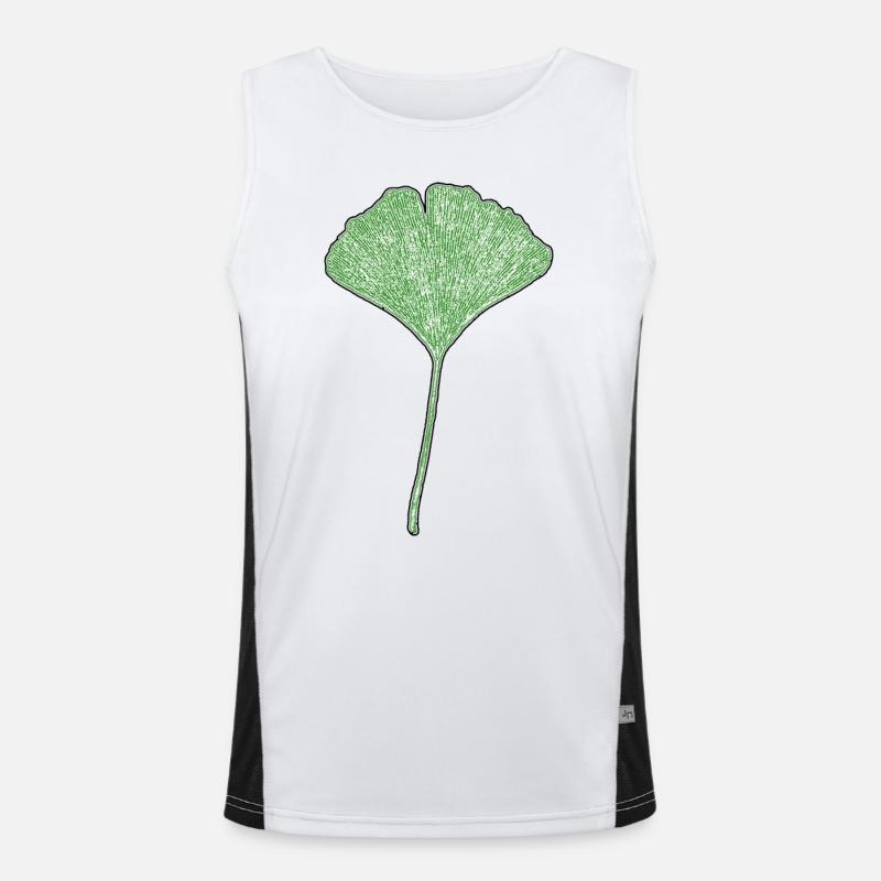 Gingko leaf Men's Functional Contrast Tank Top 