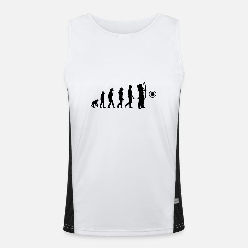 Archery evolution - Men's Functional Contrast Tank Top  - white/black