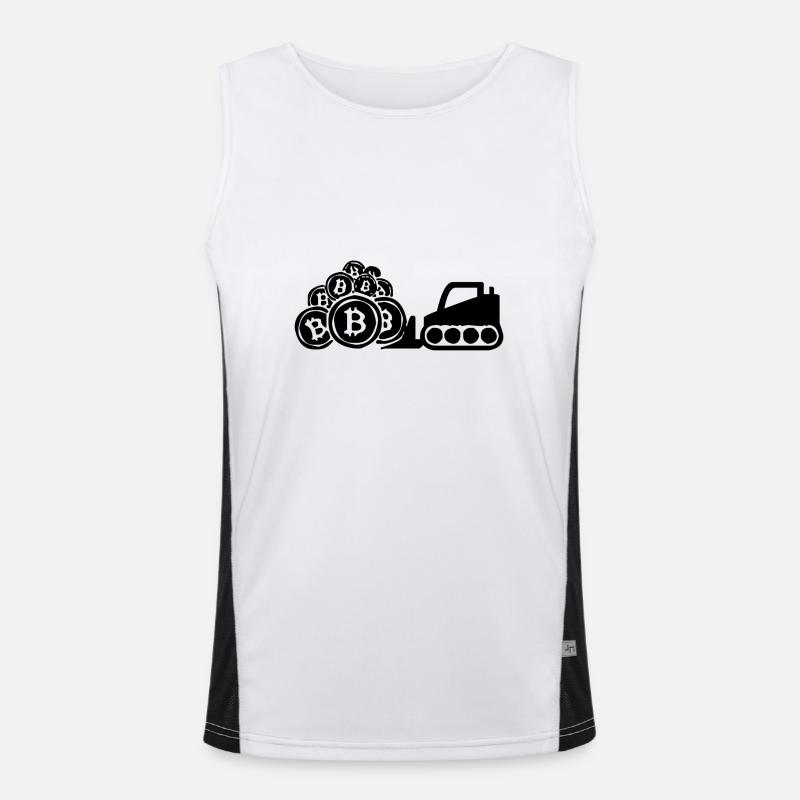 Bitcoin-Gewinn Funktionelles Kontrast-Tank Top für Männer 