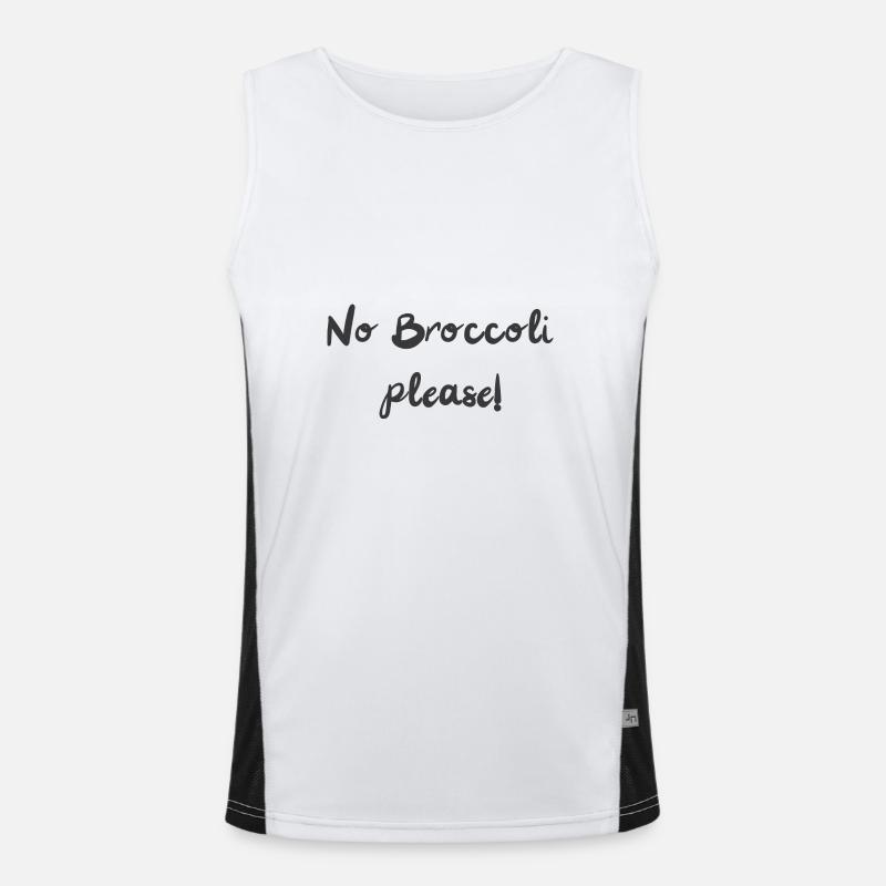 No Broccoli please! Funktionelles Kontrast-Tank Top für Männer 