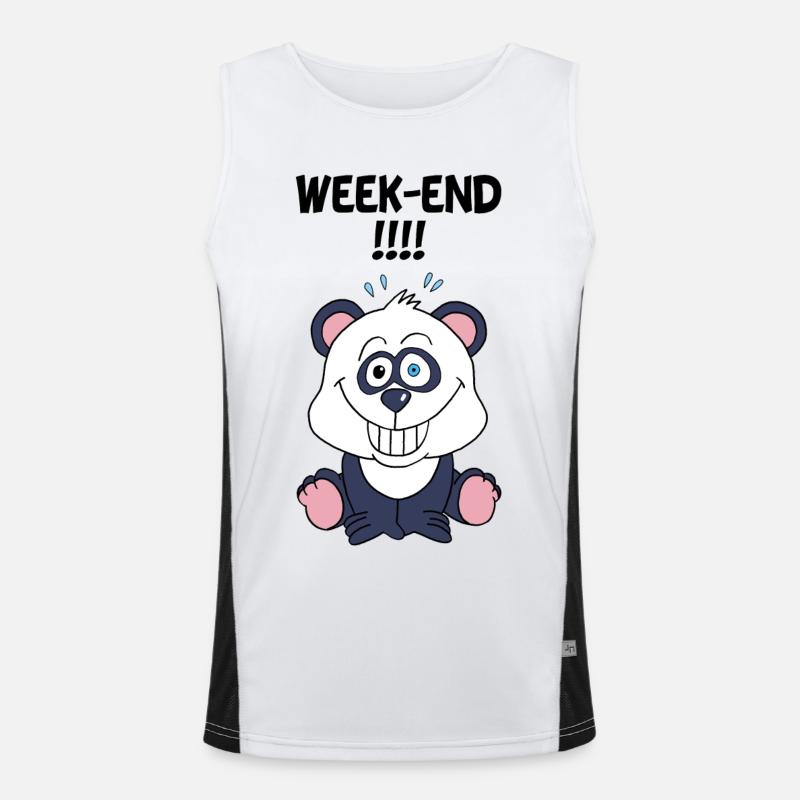 Le week-end du panda Débardeur respirant contrasté Homme 