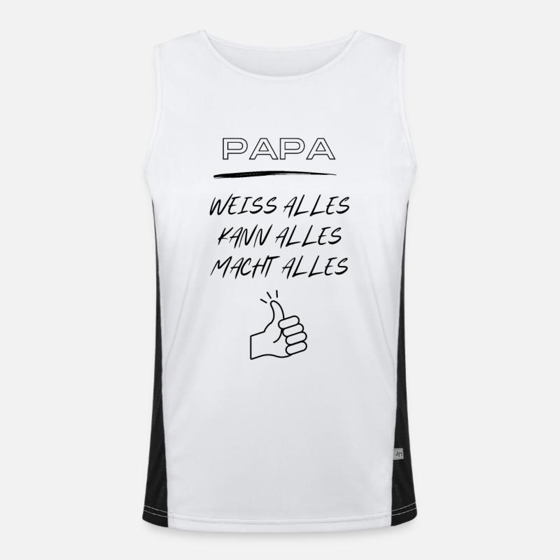 Daddy, knows everything, can do everything, does everything Men's Functional Contrast Tank Top 