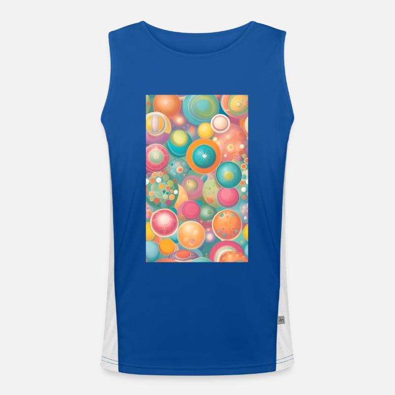 Mild circles & forms Men's Functional Contrast Tank Top 